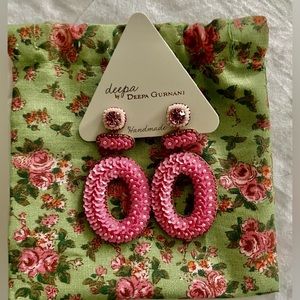 Deepa Gurnani Earrings (pink) Brand new with tags.
